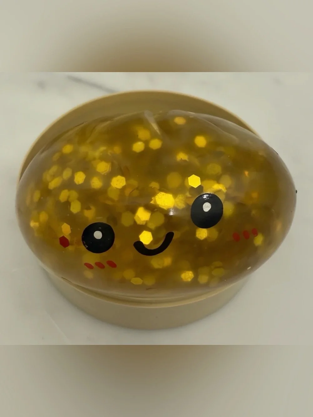 Large Gold Glitter Squishy Dumpling Sensory Toy
